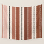 Western Stripes XV Terracotta Rust Red Wall Tapestry Gallery Image 4