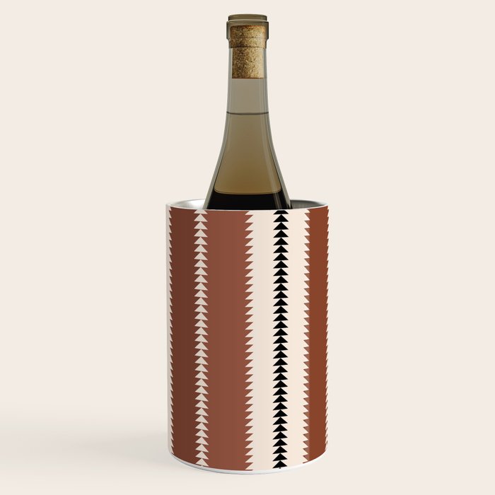 Western Stripes XV Terracotta Rust Red Wine Chiller Gallery Image 3