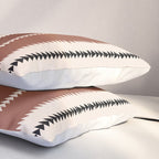 Western Stripes XV Terracotta Rust Red Pillow Sham Gallery Image 3