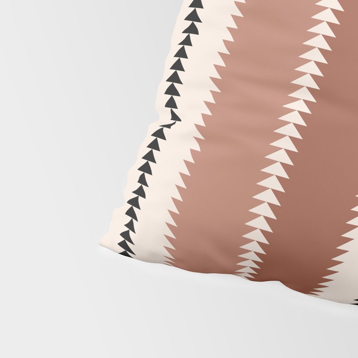 Western Stripes XV Terracotta Rust Red Pillow Sham Gallery Image 4