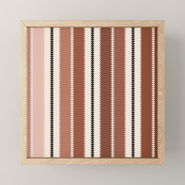 Western Stripes XV Terracotta Rust Red Mini Art Print Gallery Image 1