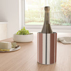 Western Stripes XV Terracotta Rust Red Wine Chiller Gallery Image 4