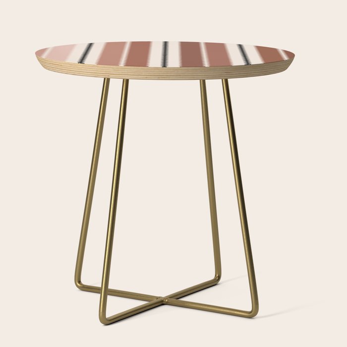 Western Stripes XV Terracotta Rust Red Side Table Gallery Image 1