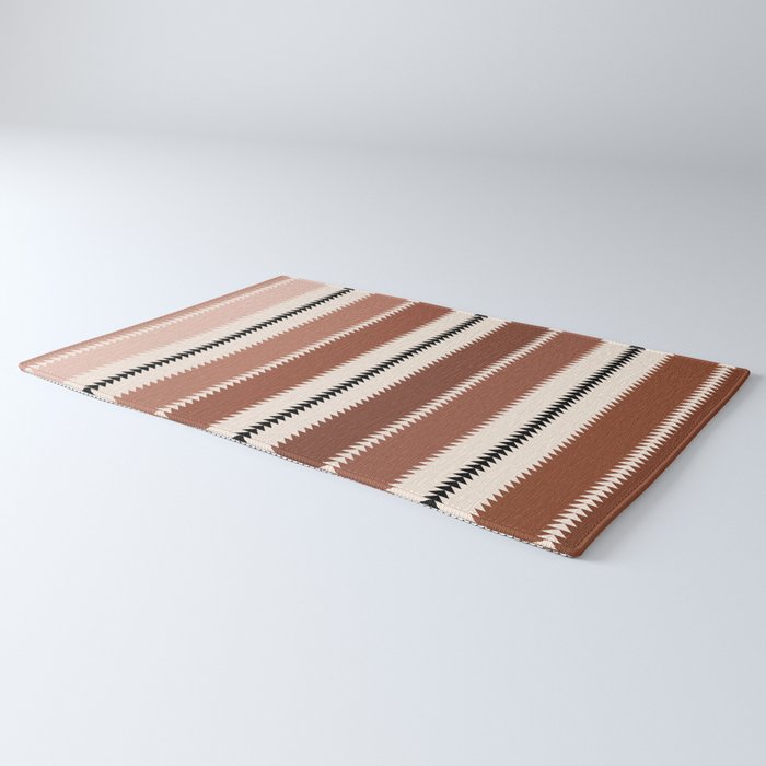 Western Stripes XV Terracotta Rust Red Rug Gallery Image 3