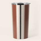 Western Stripes XV Terracotta Rust Red Travel Mug Gallery Image 1