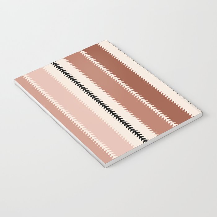 Western Stripes XV Terracotta Rust Red Notebook Gallery Image 3