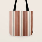 Western Stripes XV Terracotta Rust Red Tote Bag Gallery Image 1