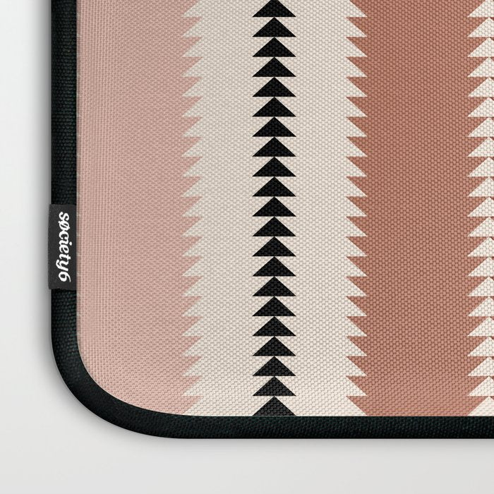 Western Stripes XV Terracotta Rust Red Laptop Sleeve Gallery Image 3