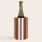 Western Stripes XV Terracotta Rust Red Wine Chiller Gallery Image 1