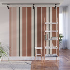 Western Stripes XV Terracotta Rust Red Wall Mural Gallery Image 1