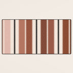 Western Stripes XV Terracotta Rust Red Desk Mat Gallery Image 3