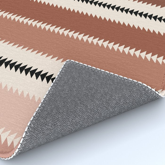 Western Stripes XV Terracotta Rust Red Rug Gallery Image 4