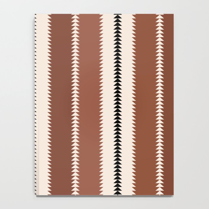 Western Stripes XV Terracotta Rust Red Notebook Gallery Image 4