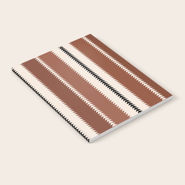 Western Stripes XV Terracotta Rust Red Notebook Gallery Image 1