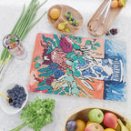 Orange Protea Bouquet Australian Wildflower Still Life Painting Cutting Board Gallery Image 2