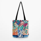 Orange Protea Bouquet Australian Wildflower Still Life Painting Tote Bag Gallery Image 2