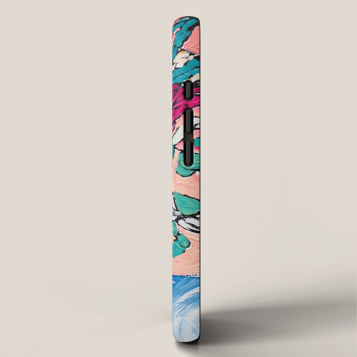 Orange Protea Bouquet Australian Wildflower Still Life Painting iPhone Case Gallery Image 2