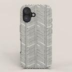 Organic Chevron - Inkwell on cream iPhone Case Gallery Image 1