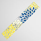 Modern Flowers Art, Blue, Yellow and Gray, Art Prints Table Runner Gallery Image 3