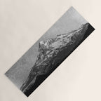 Mt Hood Black and White Vintage Nature Photography Yoga Mat Gallery Image 1