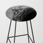 Mt Hood Black and White Vintage Nature Photography Stool Gallery Image 2