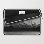 Mt Hood Black and White Vintage Nature Photography Laptop Sleeve Gallery Image 2