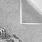 Mt Hood Black and White Vintage Nature Photography Wall Tapestry Gallery Image 3