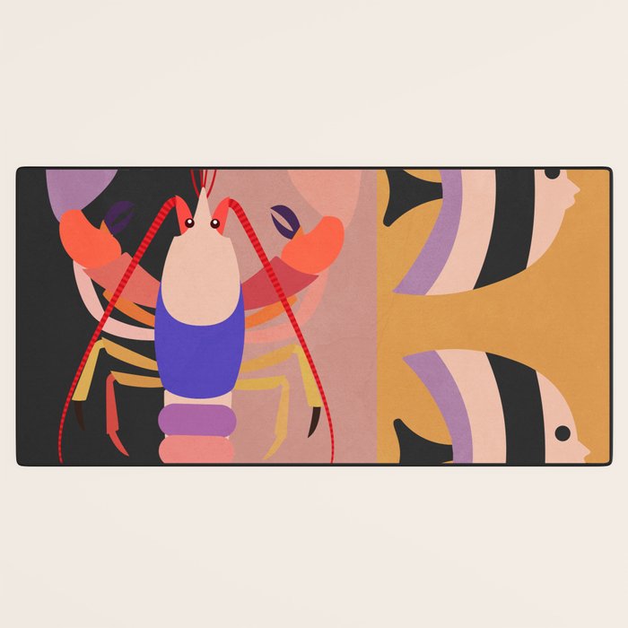Abstract Marine Life Desk Mat Gallery Image 3