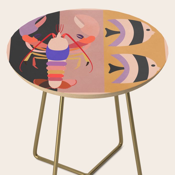 Abstract Marine Life Side Table Gallery Image 2