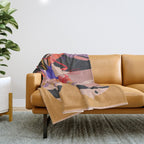 Abstract Marine Life Throw Blanket Gallery Image 1