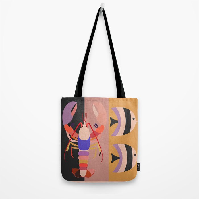 Abstract Marine Life Tote Bag Gallery Image 2