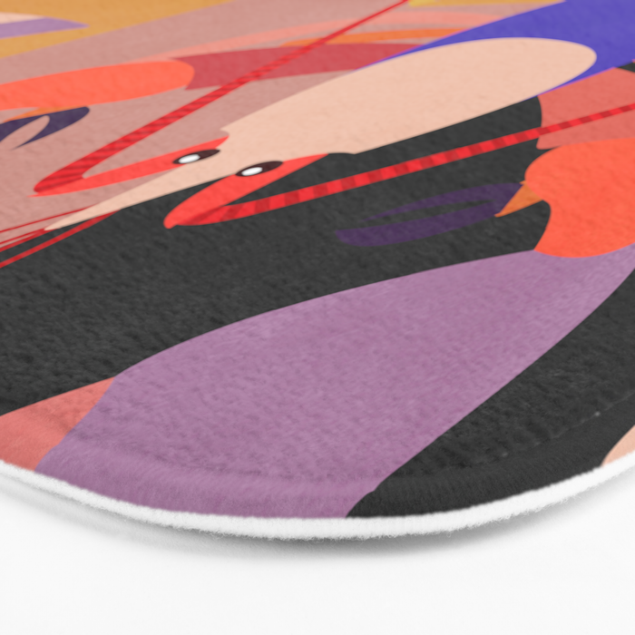 Abstract Marine Life Bath Mat Gallery Image 3