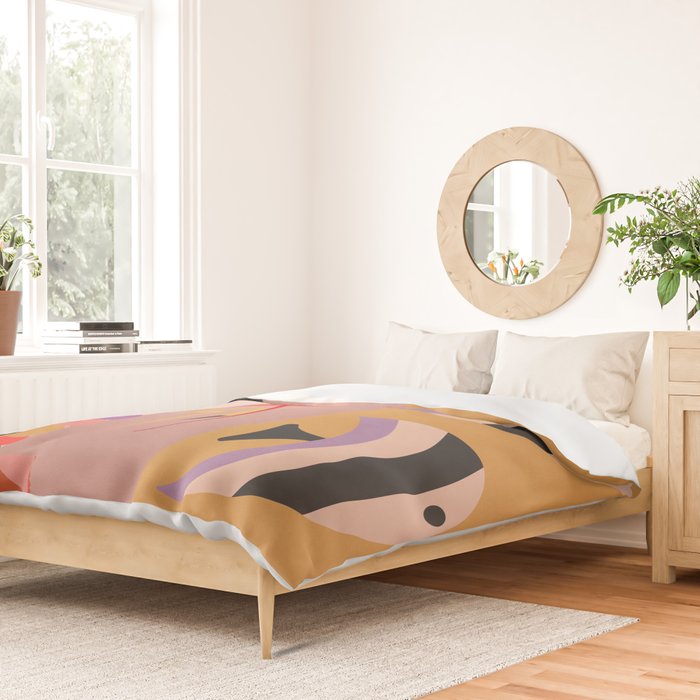 Abstract Marine Life Duvet Cover Gallery Image 2