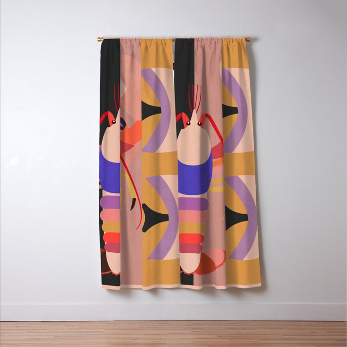 Abstract Marine Life Window Curtain Gallery Image 3