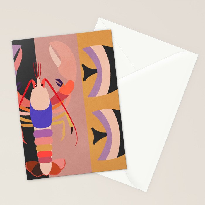 Abstract Marine Life Stationery Card Gallery Image 2