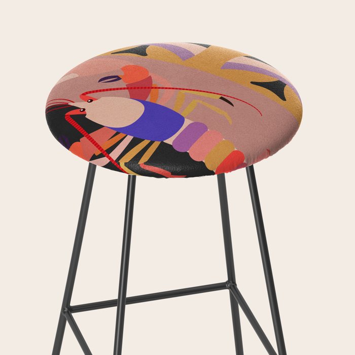 Abstract Marine Life Stool Gallery Image 2
