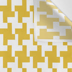 Houndstooth Pattern Mustard Yellow Wall Tapestry Gallery Image 3