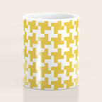 Houndstooth Pattern Mustard Yellow Coffee Mug Gallery Image 4