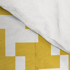 Houndstooth Pattern Mustard Yellow Comforter Gallery Image 4