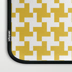 Houndstooth Pattern Mustard Yellow Laptop Sleeve Gallery Image 3