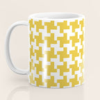 Houndstooth Pattern Mustard Yellow Coffee Mug Gallery Image 3