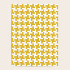 Houndstooth Pattern Mustard Yellow Poster Gallery Image 4