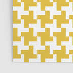 Houndstooth Pattern Mustard Yellow Poster Gallery Image 3
