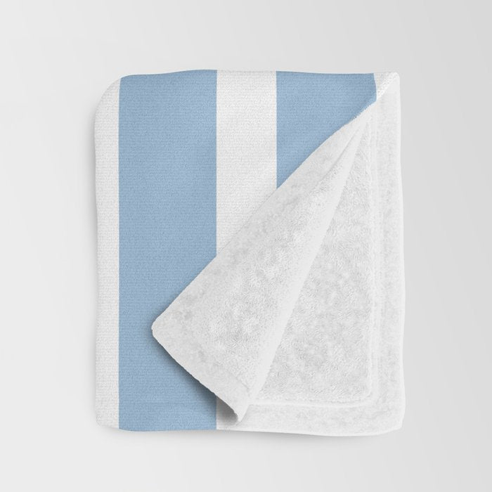Mixed Stripe Pattern in Baby Blue, Pink, and White Throw Blanket Gallery Image 3