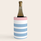 Mixed Stripe Pattern in Baby Blue, Pink, and White Wine Chiller Gallery Image 1