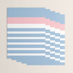 Mixed Stripe Pattern in Baby Blue, Pink, and White Wrapping Paper Gallery Image 3