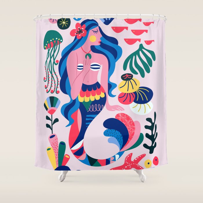 Mermaid Shower Curtain Gallery Image 1