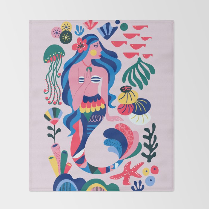 Mermaid Throw Blanket Gallery Image 2