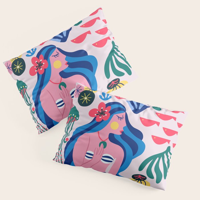 Mermaid Pillow Sham Gallery Image 1