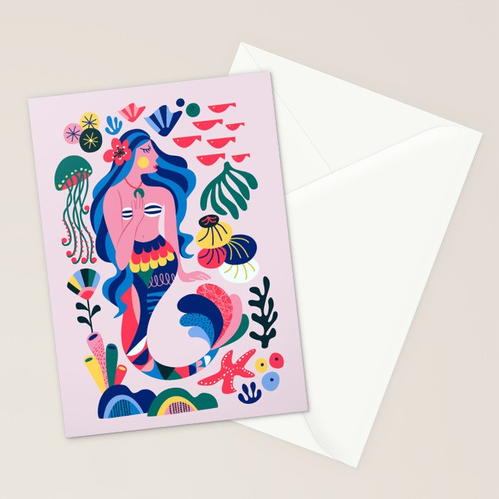 Mermaid Stationery Card Gallery Image 2